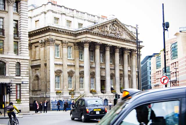 The 18th century Mansion House, home of the Lord Mayor of London, is opposite the Bank of England in an area packed with history.